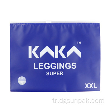 Özel logo baskı buzlu poli fermuar çanta